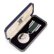 AN ELIZABETH II AMBULANCE SERVICE EMERGENCY DUTIES LONG SERVICE AND GOOD CONDUCT MEDAL