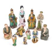 A GROUP OF CHINESE AND OTHER CERAMIC FIGURES