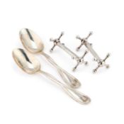 A PAIR OF CHRISTOFLE STERLING SILVER SERVING SPOONS