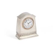 LIBERTY & CO A SILVER-MOUNTED DESK CLOCK