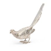 AN EARLY 20TH CENTURY GERMAN SILVER MODEL OF A BIRD