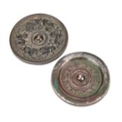 TWO CHINESE BRONZE MIRRORS