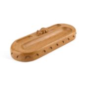 ROBERT THOMPSON OF KILBURN A MOUSEMAN OAK PEN TRAY