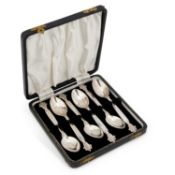 GEORG JENSEN A SET OF SIX SILVER 'ACANTHUS' TEASPOONS