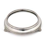 A LATE VICTORIAN SILVER-PLATED MIRRORED PLATEAU