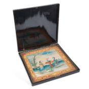 A 19TH CENTURY CHINESE GILDED LACQUER BOX