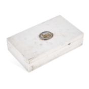 AN ITALIAN SILVER AND MICROMOSAIC CIGARETTE BOX