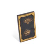 A JAPANESE LACQUER CARD CASE EARLY 20TH CENTURY