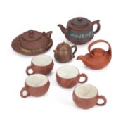 A GROUP OF CHINESE YIXING TEA WARES