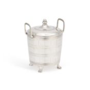 A RARE INDIAN COLONIAL SILVER BUTTER COOLER