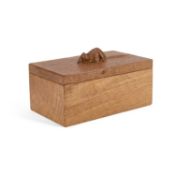 ROBERT THOMPSON OF KILBURN A MOUSEMAN OAK TRINKET BOX