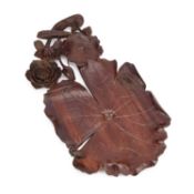 A JAPANESE WOOD KOBON (INCENSE TRAY)