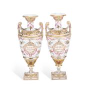 A FINE PAIR OF ROYAL COPENHAGEN VASES CIRCA 1894-1900