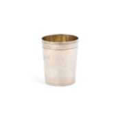 AN 18TH CENTURY GERMAN SILVER BEAKER