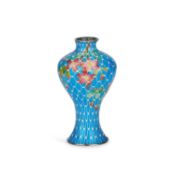 A JAPANESE MORIAGE AND GINBARI CLOISONNÉ ENAMEL VASE MEIJI PERIOD (1868–1912)