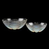 RENÉ LALIQUE (FRENCH, 1860-1945), TWO 'COQUILLES' BOWLS, DESIGNED 1924
