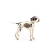 AN ITALIAN SILVER MODEL OF A POINTER DOG