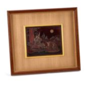 A JAPANESE LACQUERED PANEL 20TH CENTURY