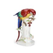 A LARGE SCHWARZBURGER WERKSTÄTTEN MODEL OF A PARROT