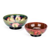 A WALTER MOOCROFT POTTERY FLAMBE BOWL
