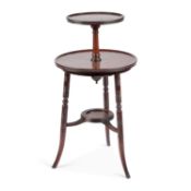 AN AESTHETIC MAHOGANY DUMBWAITER THE DESIGN ATTRIBUTED TO E. W. GODWIN