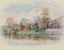 GEORGE FALL (1848-1925) DURHAM CATHEDRAL AND RIPON CATHEDRAL, A PAIR