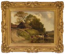 THOMAS SIDNEY COOPER RA (1803-1902) AND FREDERICK RICHARD LEE RA (1798-1879) 'A WATERING PLACE', CAT