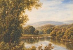 THOMAS 'TOM' DUDLEY (1857-1935) TWO LANDSCAPE VIEWS, BOLTON ABBEY AND BUTTERMERE