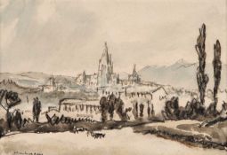 SIR MUIRHEAD BONE (1876-1953) VIEW OF OVIEDO, SPAIN