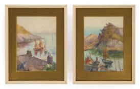 CLAUDE BENDALL (1891-1970) A PAIR OF VIEWS OF POLPERRO
