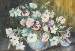 MARIOM BROOM (20TH CENTURY) STILL LIFE OF FLOWERS IN A JUG
