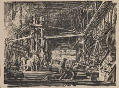SIR MUIRHEAD BONE (1876-1953) SHIP BUILDING ON THE CLYDE, A WORKSHOP