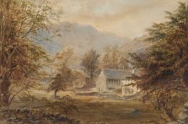 EDWARD ARDEN (1846-1909) LAKELAND VALLEY WITH FARMSTEAD