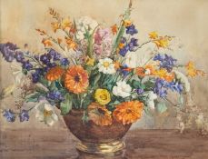 DOROTHEA GREENWOOD (20TH CENTURY) STILL LIFE OF FLOWERS