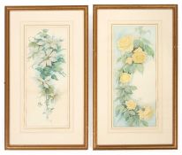 AEP (20TH CENTURY SCHOOL) A PAIR OF STILL LIFES OF FLOWERS INCLUDING YELLOW ROSES