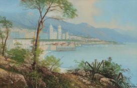 Y. GIANNI (ITALIAN 19TH/ 20TH CENTURY) 'NAPOLI DA POSILLIPO' AND 'A SCENE IN NAPOLI', A PAIR