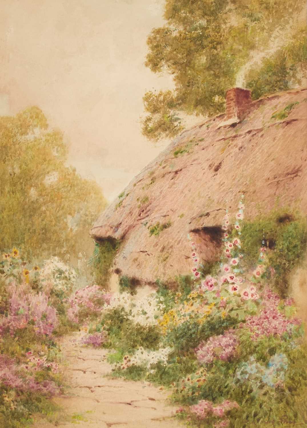JOHN ABERNETHY LYNAS-GRAY (1869-1940) THE COTTAGE GARDEN, THURLESTONE, DEVON