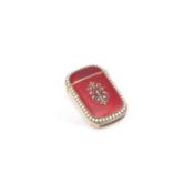 A NORWEGIAN SILVER AND ENAMEL VESTA CASE