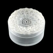 A LALIQUE 'DAHLIA' BOX AND COVER