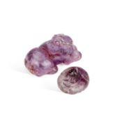 TWO CHINESE QUARTZ CARVINGS 19TH CENTURY