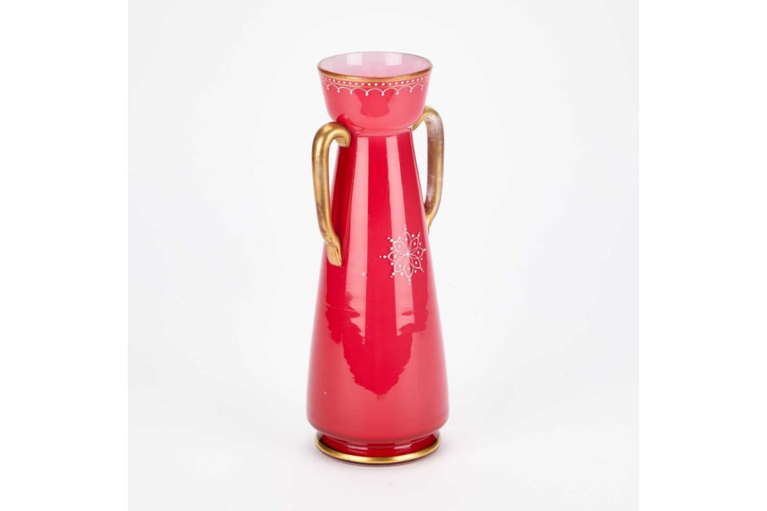 A LATE 19TH CENTURY CASED GLASS VASE - Image 2 of 2