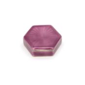 AN ART DECO GERMAN SILVER AND ENAMEL BOX