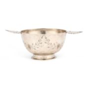A SILVER QUAICH