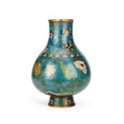 A CHINESE CLOISONNÉ ENAMEL VASE PROBABLY 18TH CENTURY