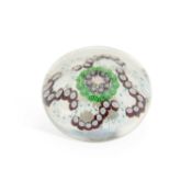 A CLICHY PATTERNED MILLEFIORI PAPERWEIGHT CIRCA 1850