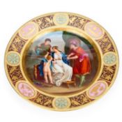 A VIENNA PORCELAIN PLATE LATE 19TH CENTURY