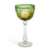 A STEVENS & WILLIAMS TRIPLE-CASED INTAGLIO-DECORATED GOBLET EARLY 20TH CENTURY