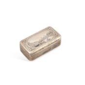 A 19TH CENTURY RUSSIAN SILVER SNUFF BOX