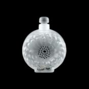A LALIQUE 'DAHLIA' SCENT BOTTLE AND STOPPER