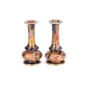 A PAIR OF MASON IRONSTONE MINIATURE VASES CIRCA 1820